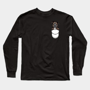 Pit Bull Pocket Dog Long Sleeve T-Shirt